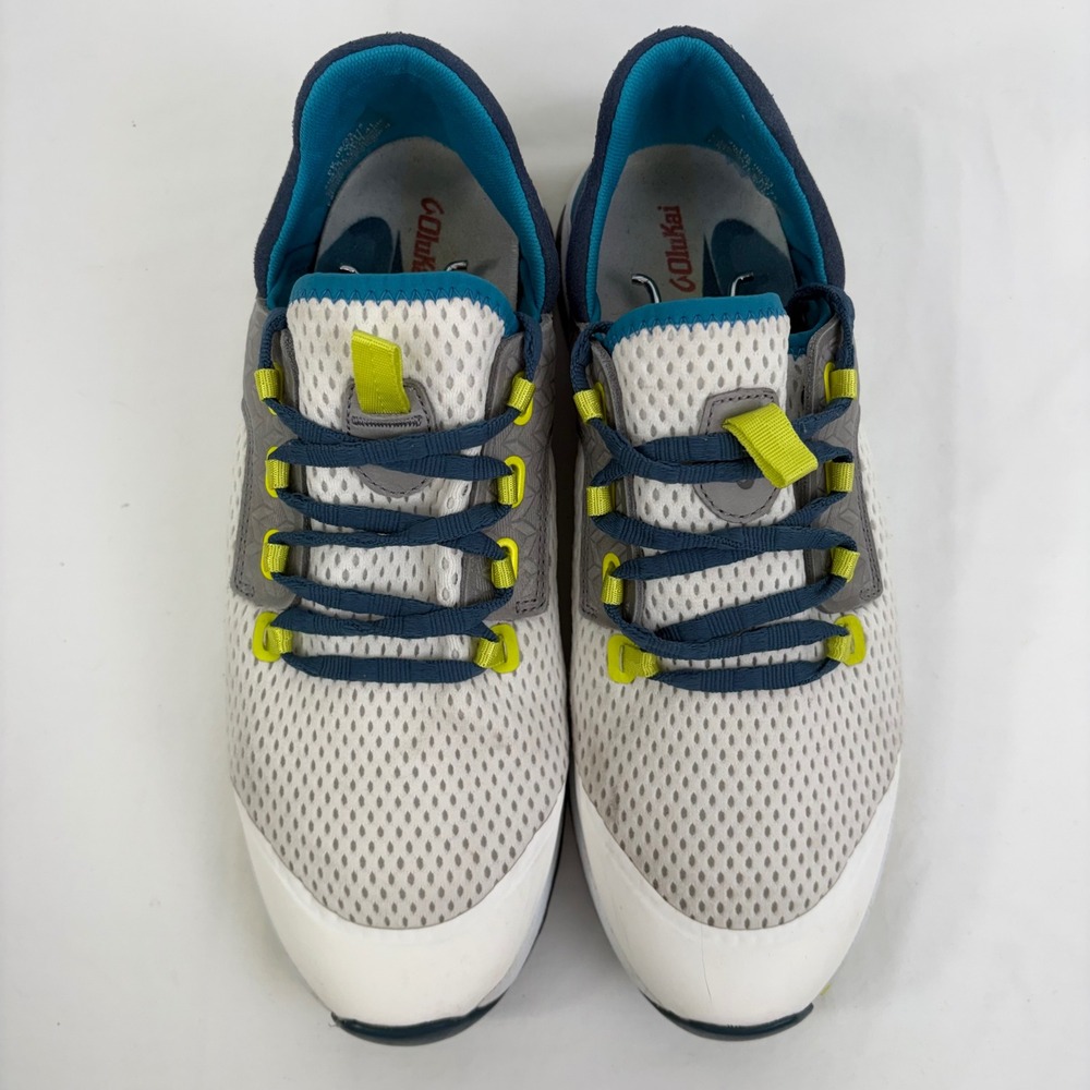 OluKai‎ Wailuku Mesh Athletic Running Sneakers Shoes Bright White Lagoon Size 11 - Picture 5 of 12